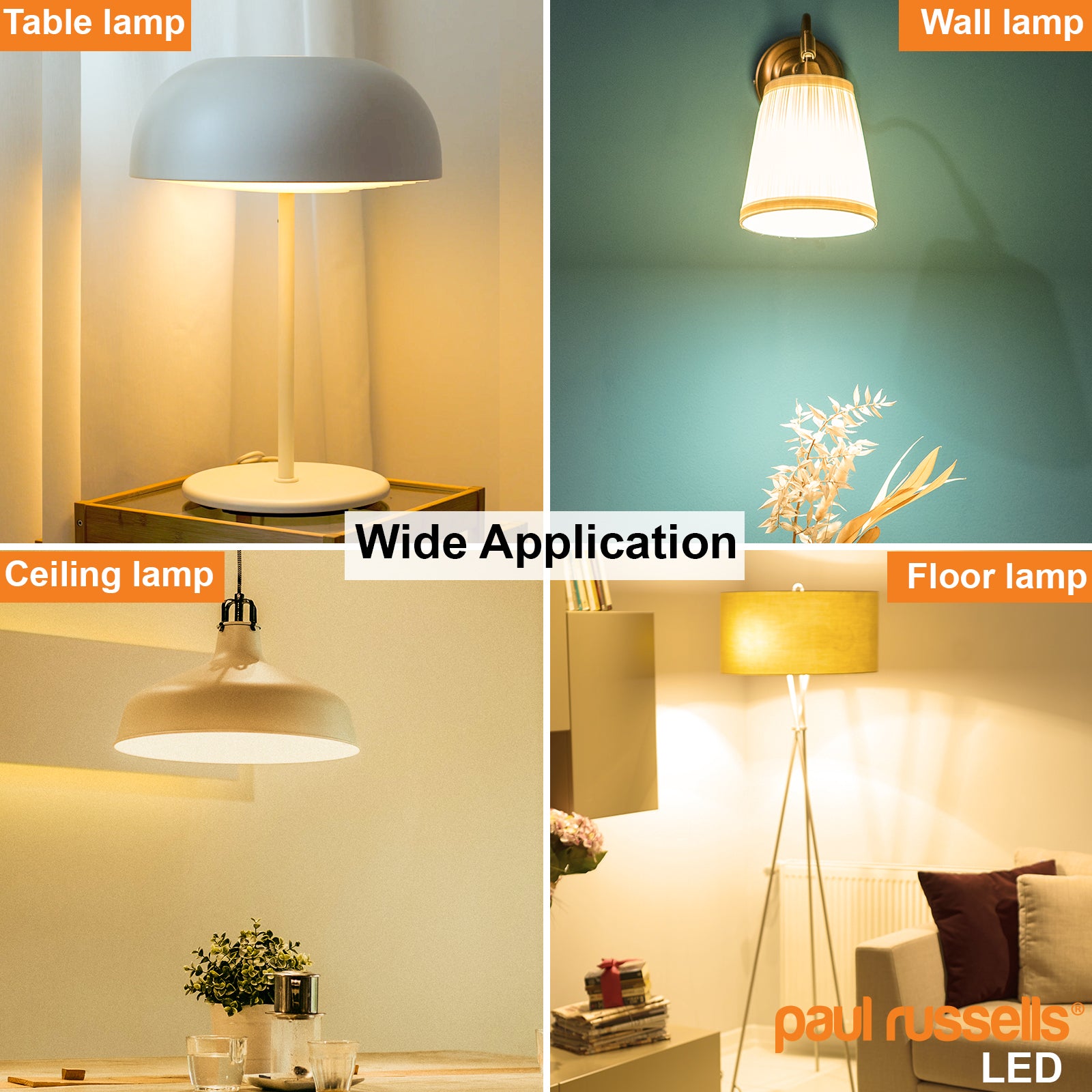 LED GLS 4.9W=40W Warm White Edison Screw ES E27 Light Bulbs