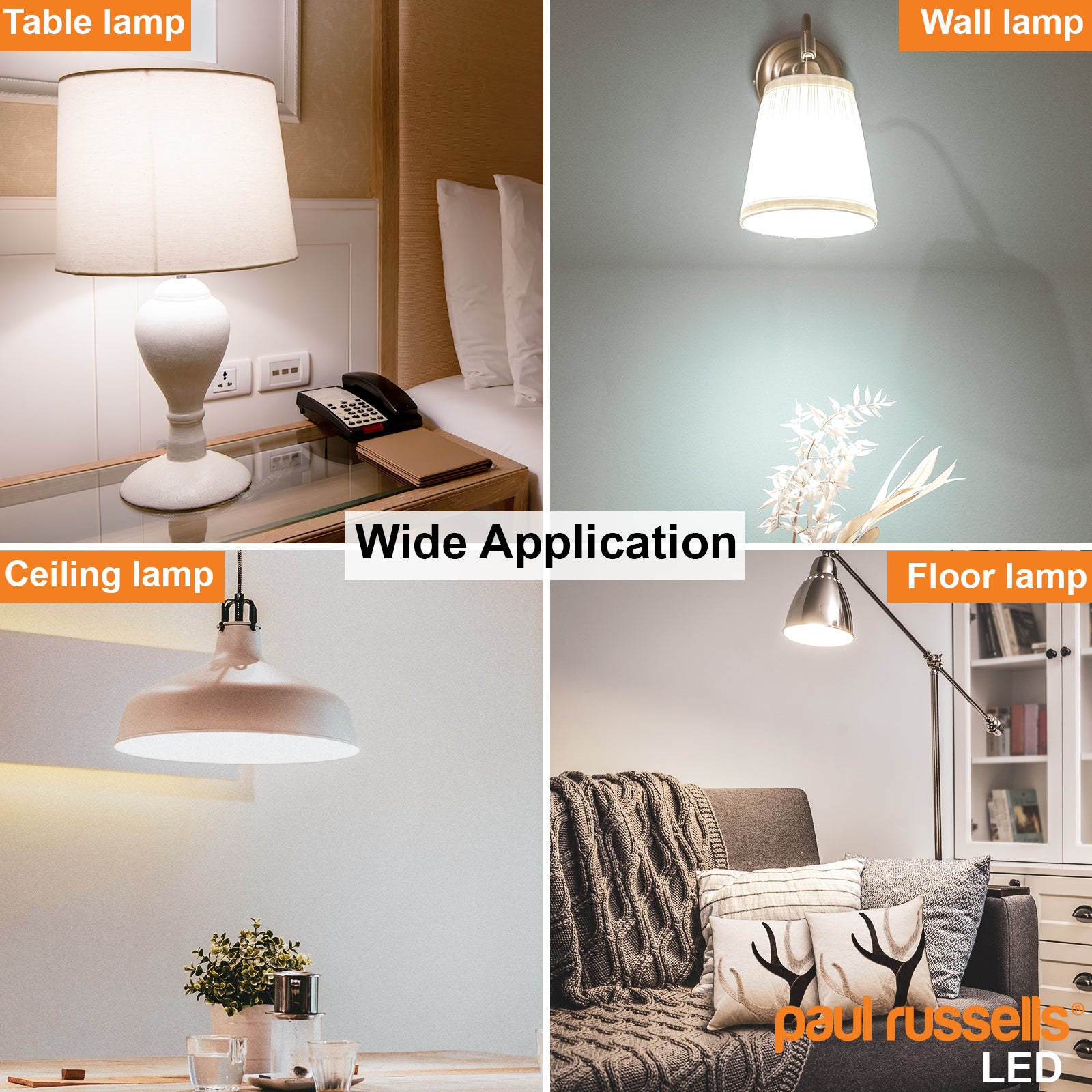 LED GLS 4.9W=40W Cool White Edison Screw ES E27 Light Bulbs