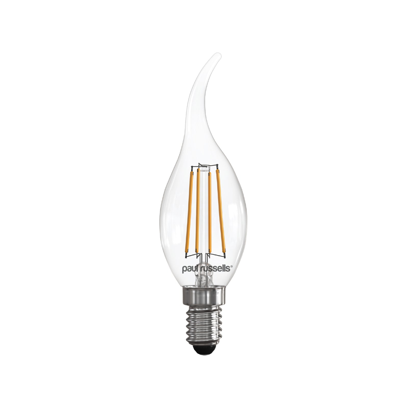 LED Filament Bent Tip Candle 4.5W=40W Warm White 2700K SES E14 Small Edison Screw Bulbs