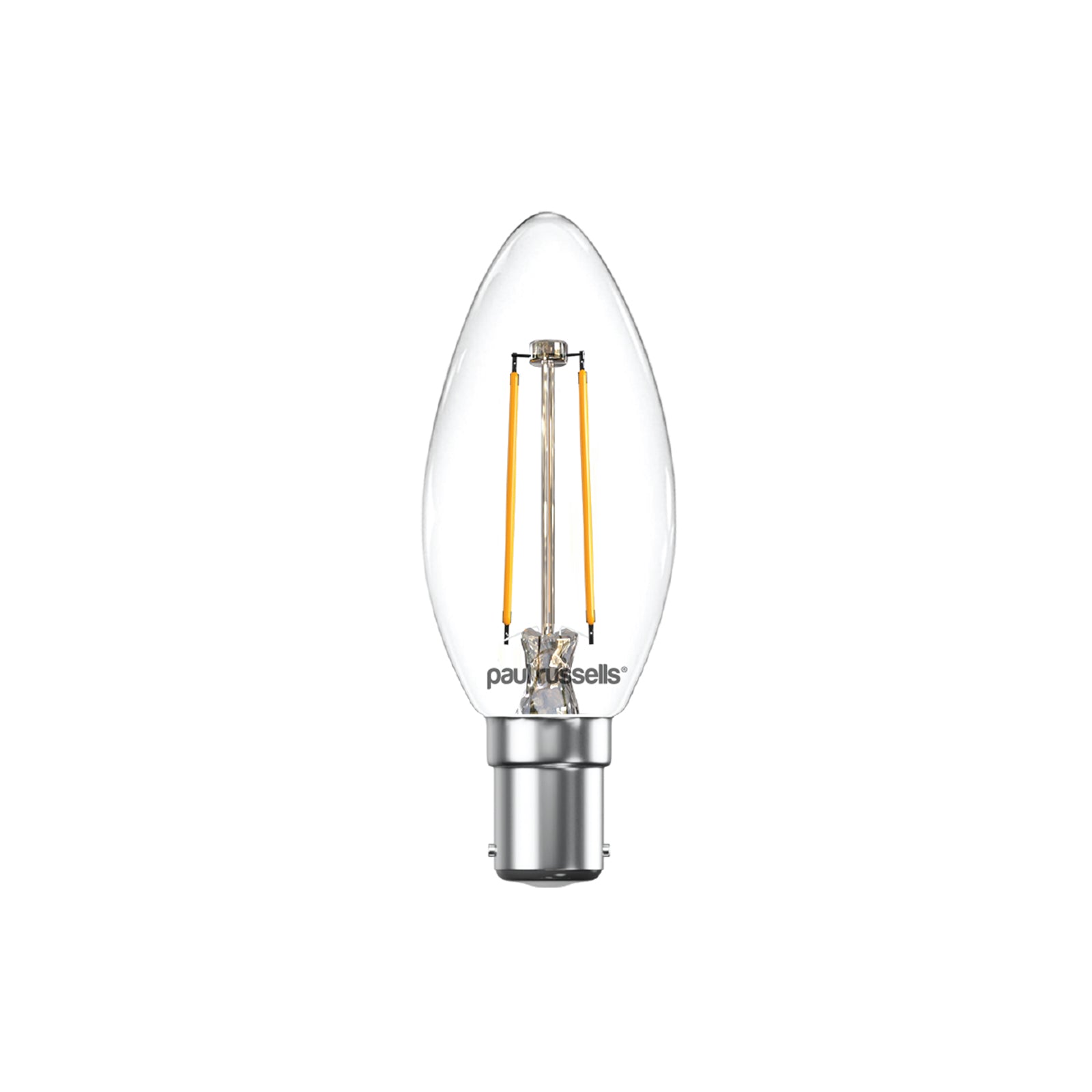 LED Filament Candle 2.5W=25W Warm White 2700K SBC B15 Small Bayonet Cap Bulbs