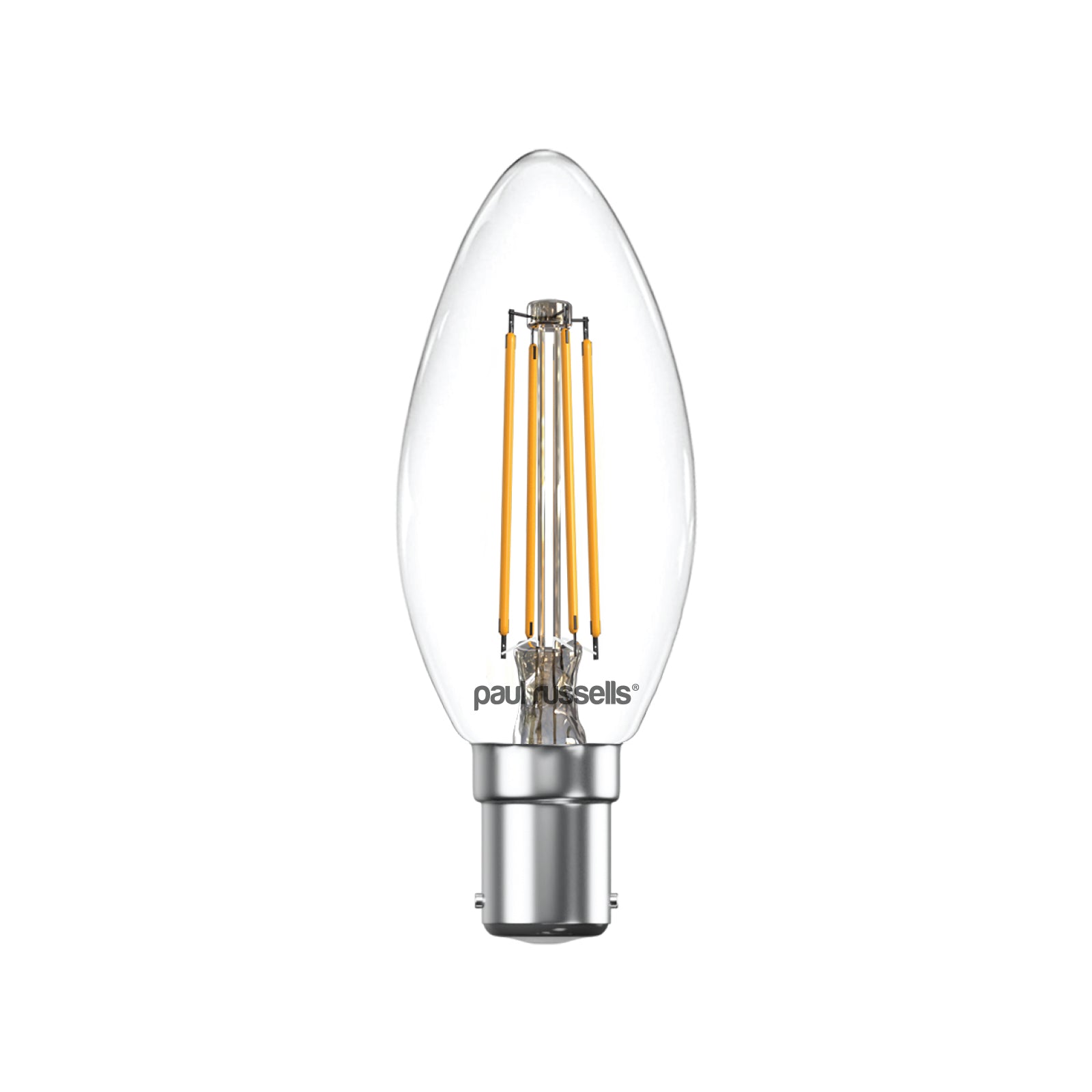 LED Dimmable Filament Candle 4.5W (40w), SBC/B15, 423 Lumens, Warm White(2700K), 240V